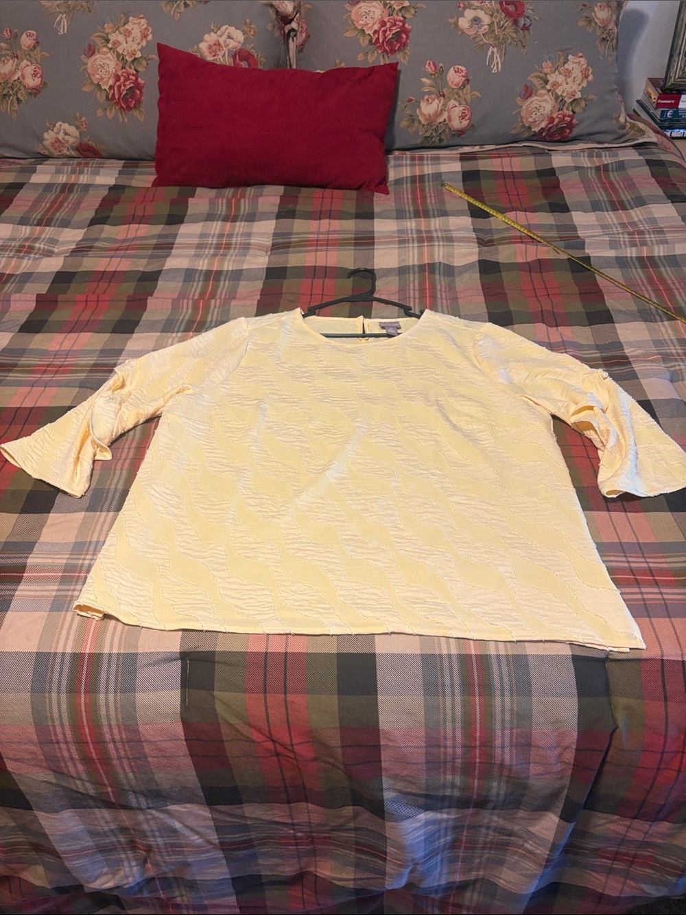 Chico's Butter Textured 3/4 Sleeve Blouse
